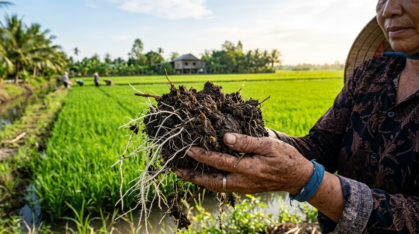 Giải pháp hạ phèn, giải mặn và nâng pH đất trồng bằng Humic Mỹ