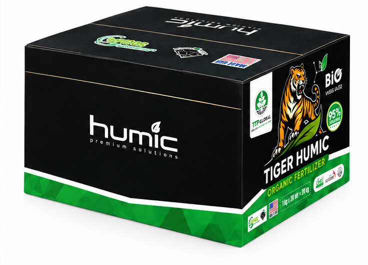Thùng 20KG Tiger Humic Bio WSG AG – mặt sau nghiêng phải