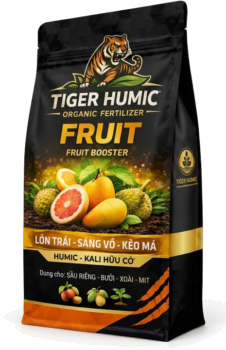 Mặt phải bao bì Tiger Humic Fruit (Xoay phải)