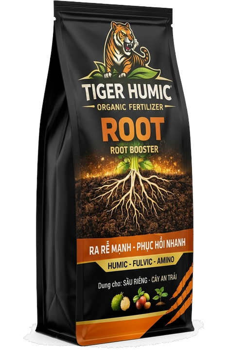 Mặt trái bao bì Tiger Humic Root (Xoay trái)