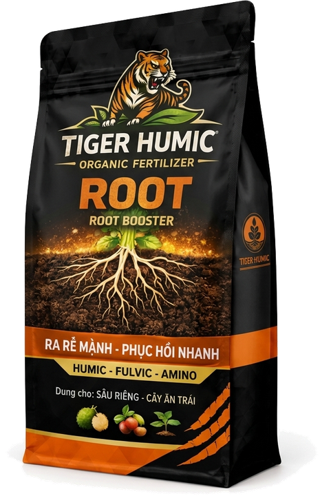 Mặt phải bao bì Tiger Humic Root (Xoay phải)